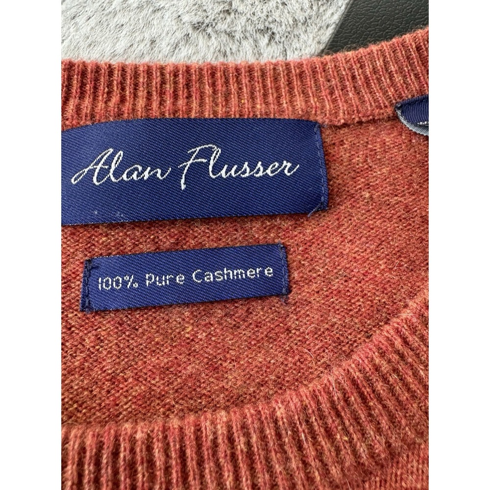Alan flusser argyle sweater size L 100% cashmere - Picture 5 of 7